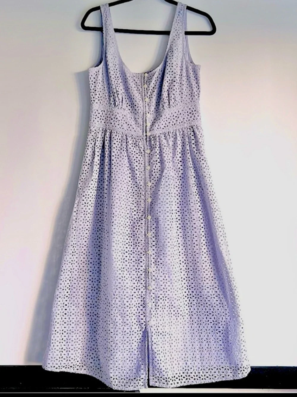 J. Crew Button-front eyelet dress in Peri Shadow Size 6